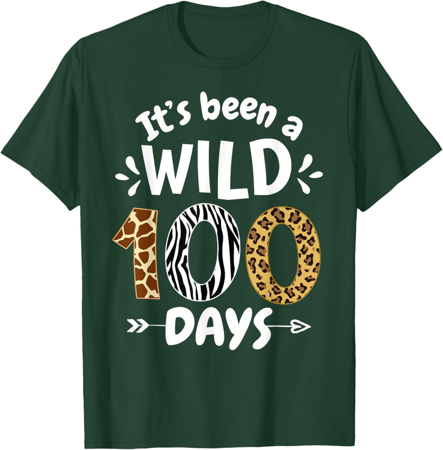 It's Been A Wild 100 Days Happy 100th Day Of School Leopard T-Shirt - T-Shirt | Forest