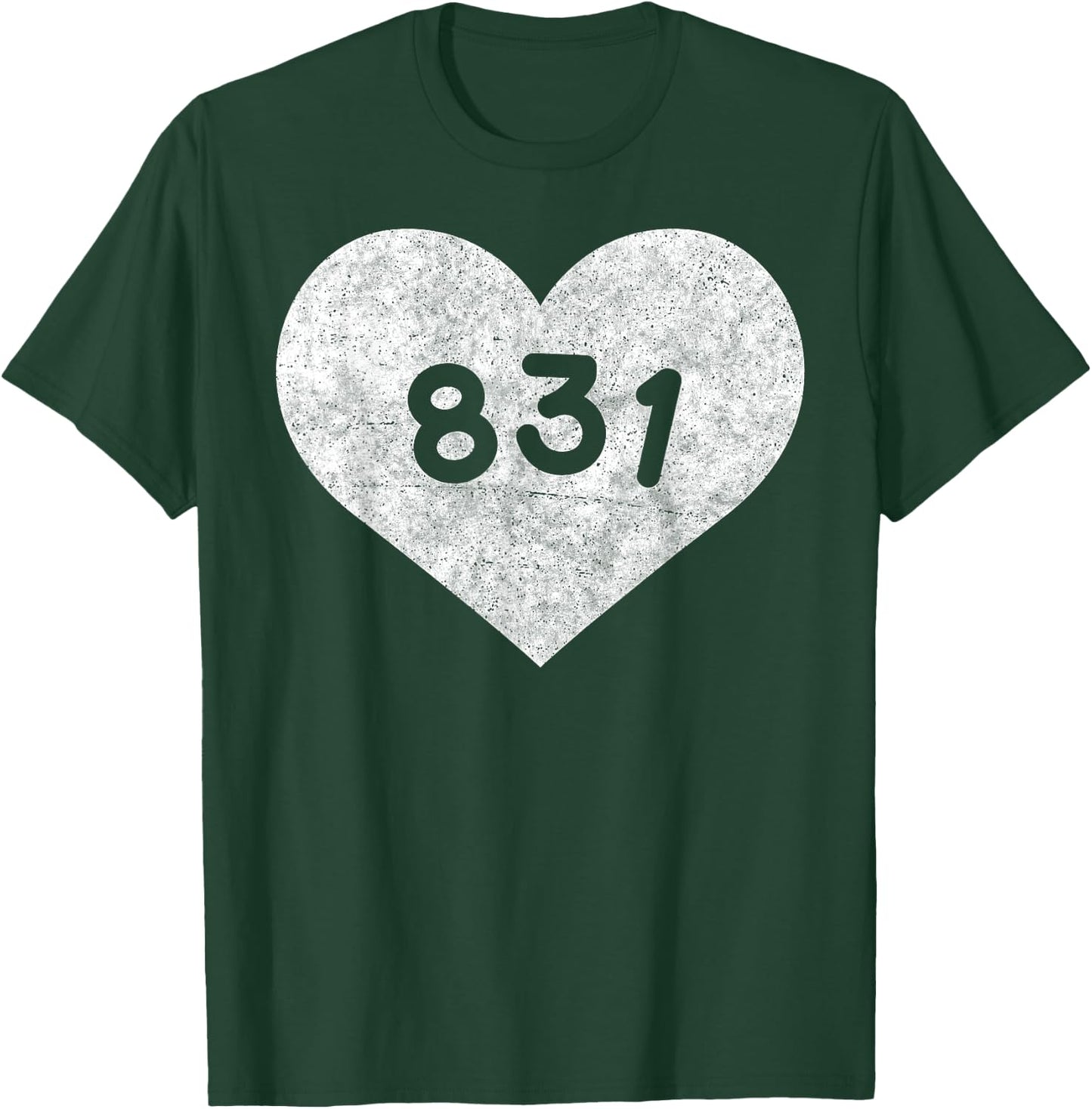 California Area Code 831 Heart Shirt State Gift T-Shirt - T-Shirt | Forest