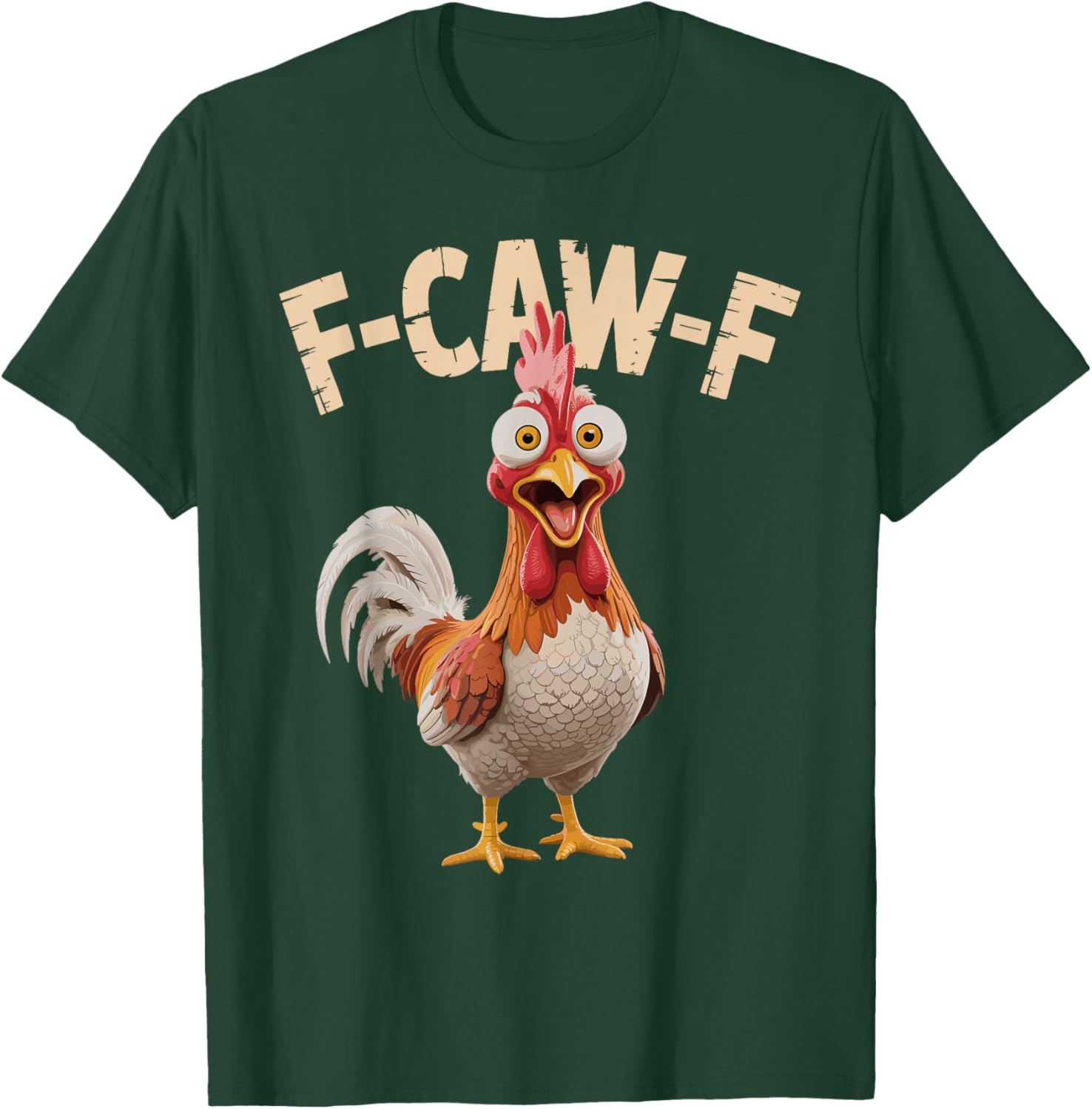 F CAW F Lustiges Huhn FCAWF Humor Zitat Hahn Meme T-Shirt - T-Shirt | Forest