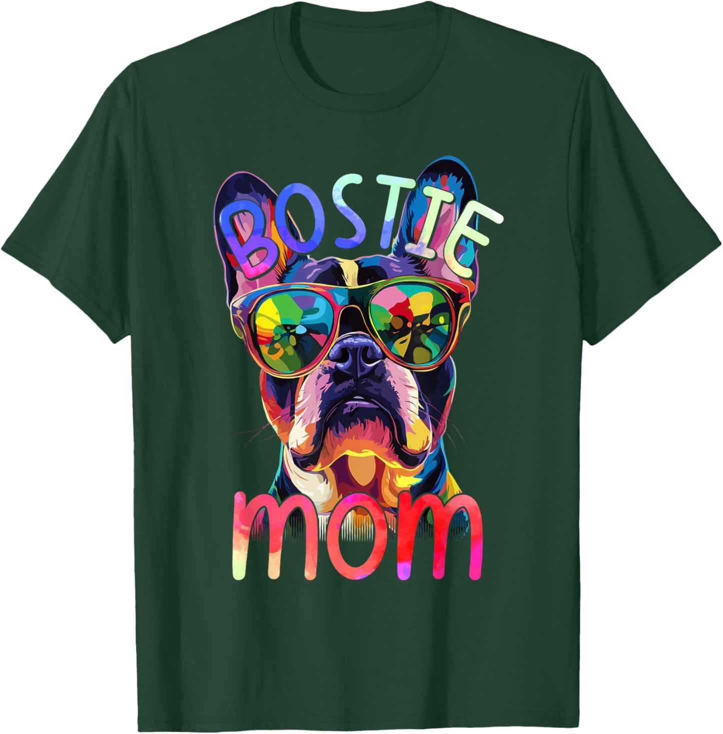 Boston Terrier Lovers Pop Art Boston Terrier Mom T-Shirt - T-Shirt | Forest