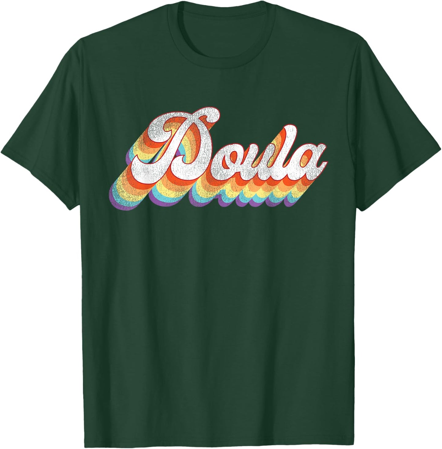 Doula Birth Worker Retro Vintage Doula T-Shirt - T-Shirt | Forest