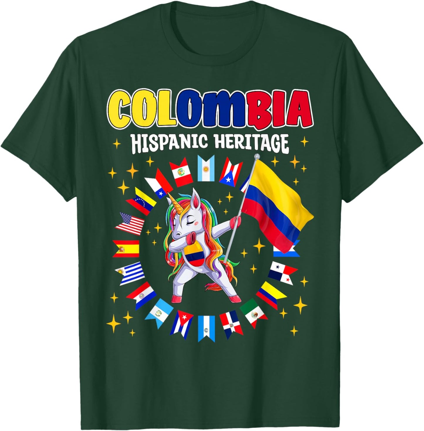 Hispanic Heritage Month Colombia kids boys girls toddlers T-Shirt - T-Shirt | Forest