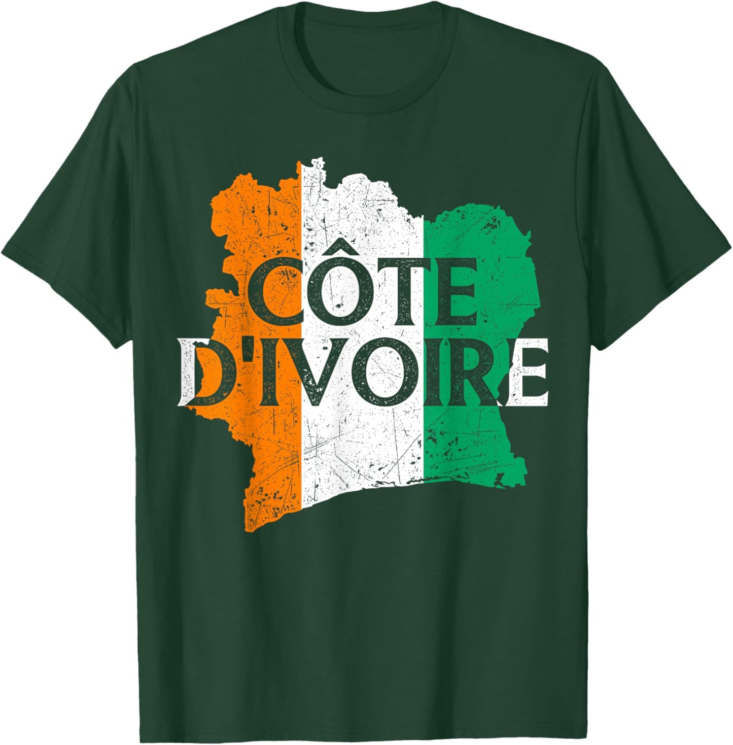 Cote d'Ivoire Country Map Flag Proud Ivorian Patriotic T-Shirt - T-Shirt | Forest