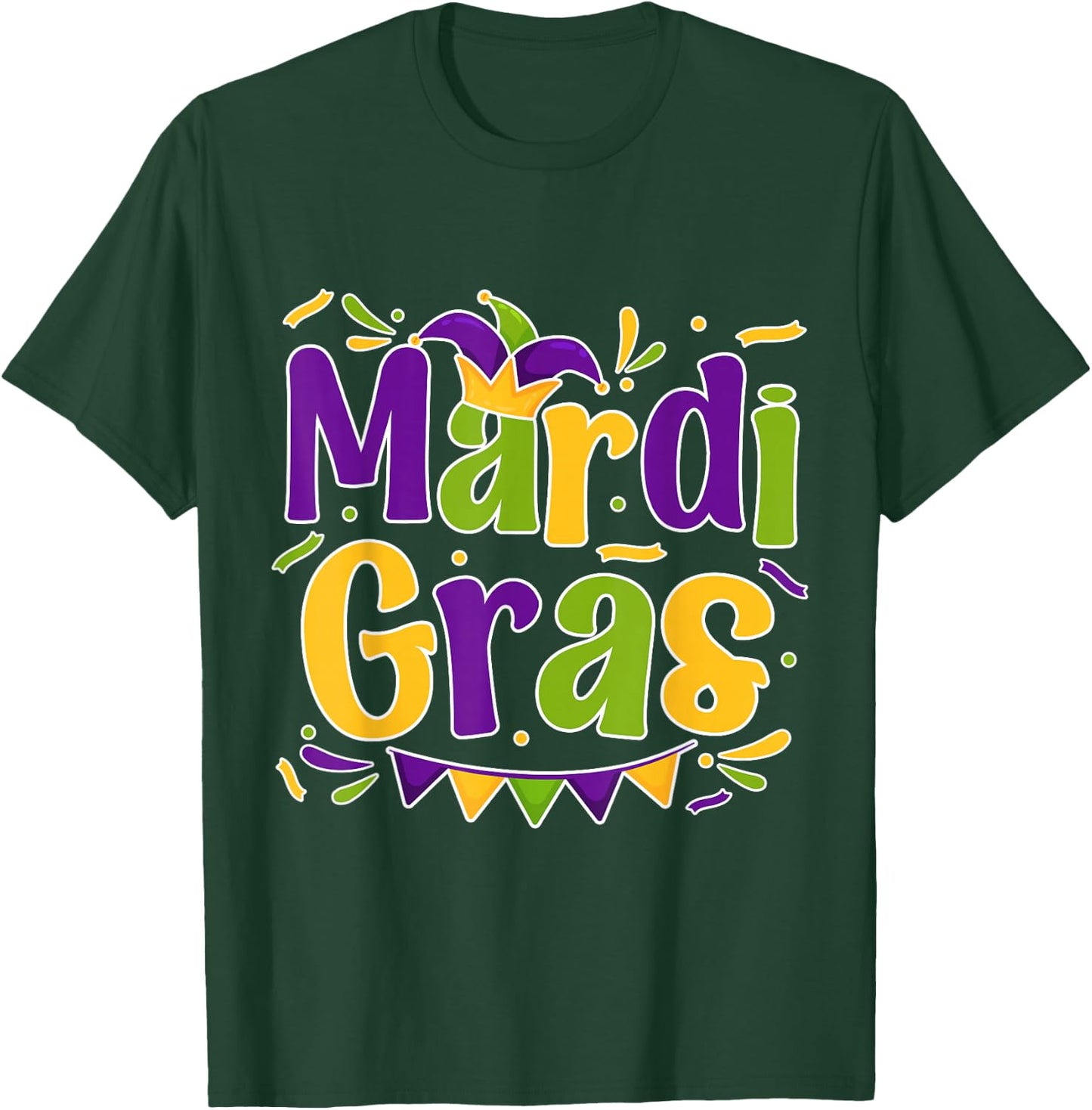 Mardi Gras Men Women Boy Girl Louisiana Carnival New Orleans T-Shirt - T-Shirt | Forest