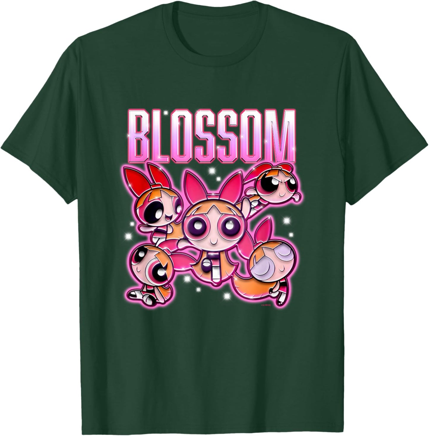 The Powerpuff Girls Blossom Chrome Multi Pose T-Shirt - T-Shirt | Forest