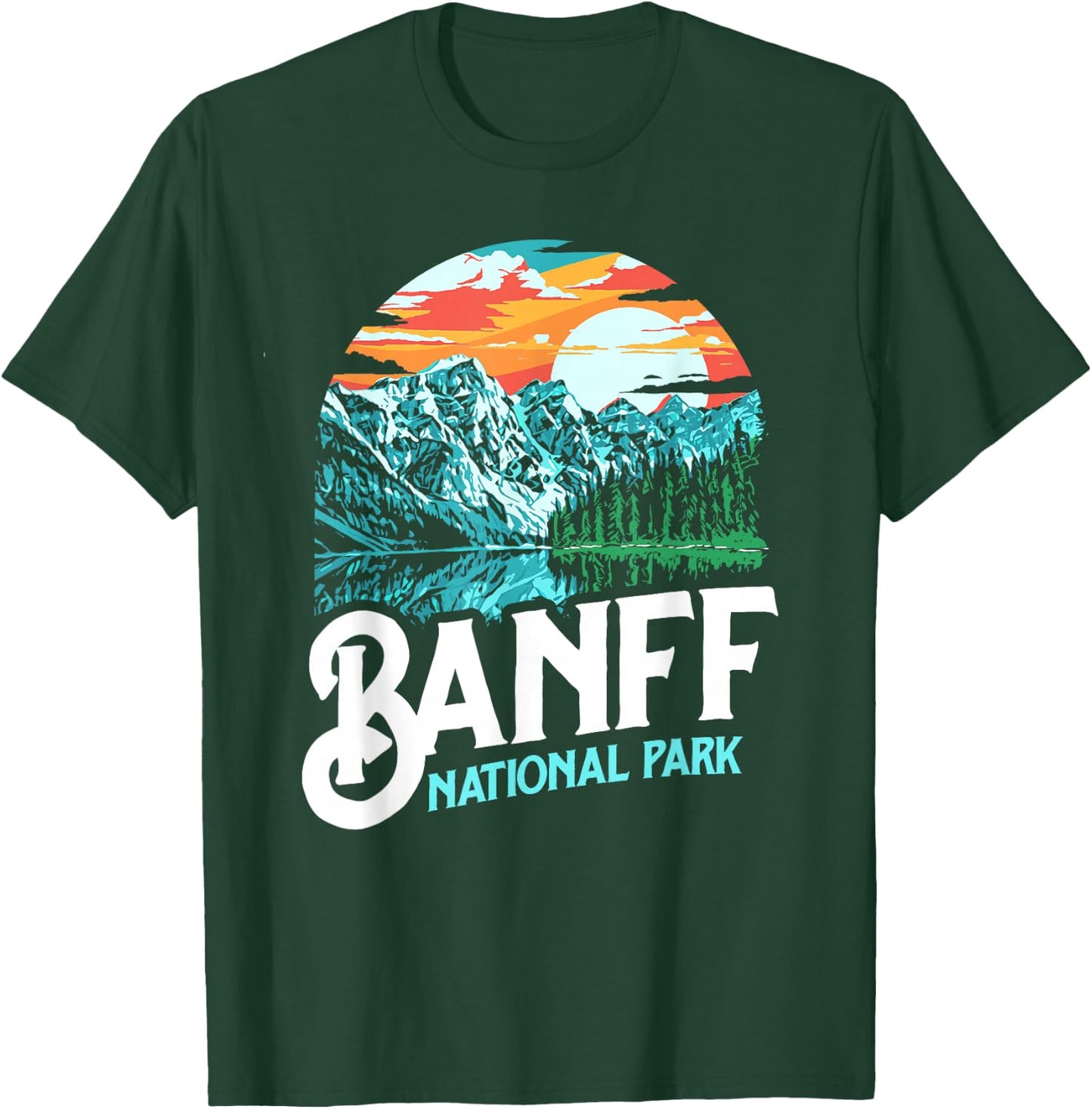 Banff National Park Lake Louise Canada Vintage Graphic T-Shirt - T-Shirt | Forest