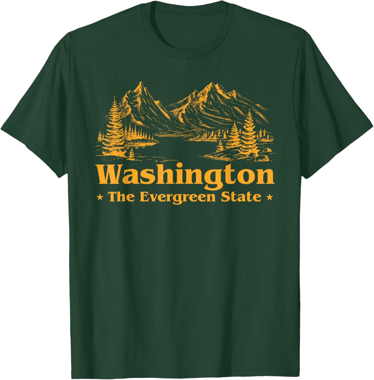 Funny Home Washington State The Evergreen State T-Shirt - T-Shirt | Forest