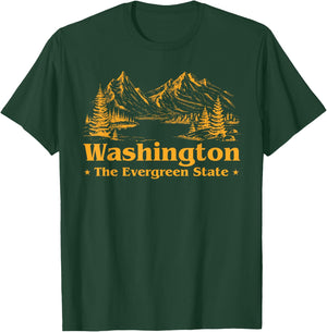 Funny Home Washington State The Evergreen State T-Shirt - T-Shirt | Forest