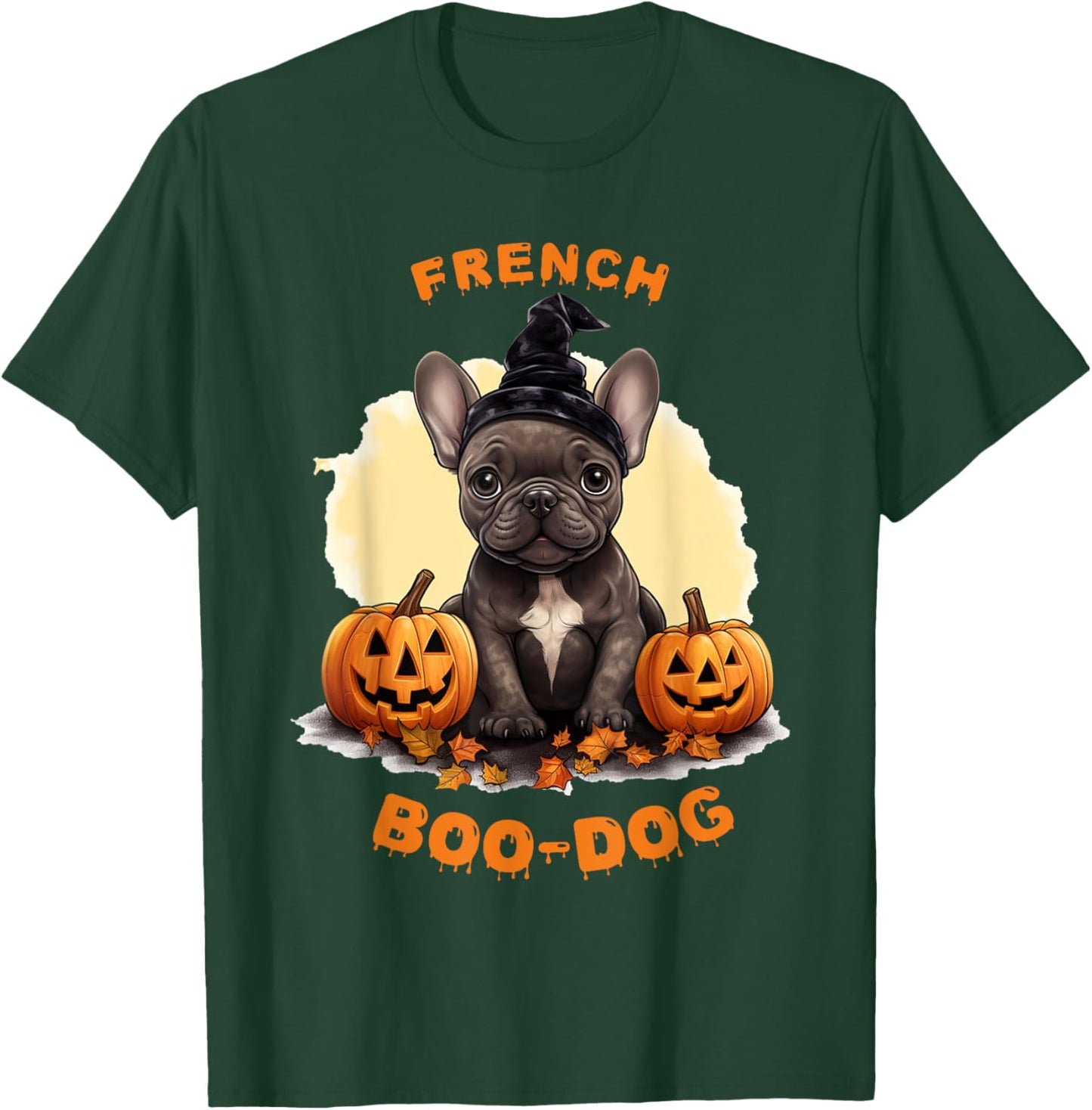 Halloween Frenchie, French Boo-dog, bulldog T-Shirt - T-Shirt | Forest