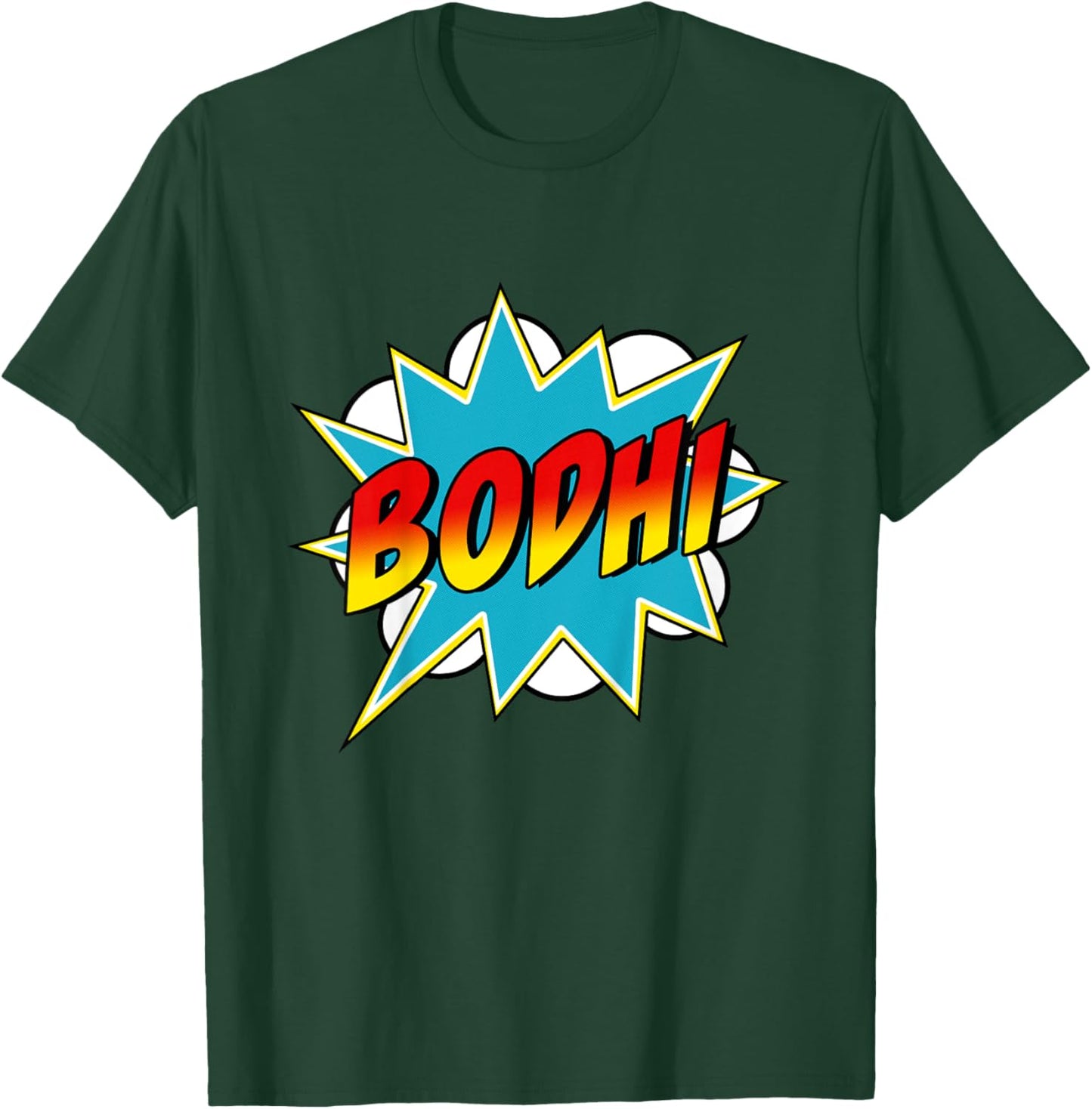 Kids Boys Bodhi Name Superhero Comic Book T-Shirt - T-Shirt | Forest