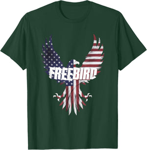 Patriotic Freebird Eagle 4th of July T-Shirt - T-Shirt | Forest