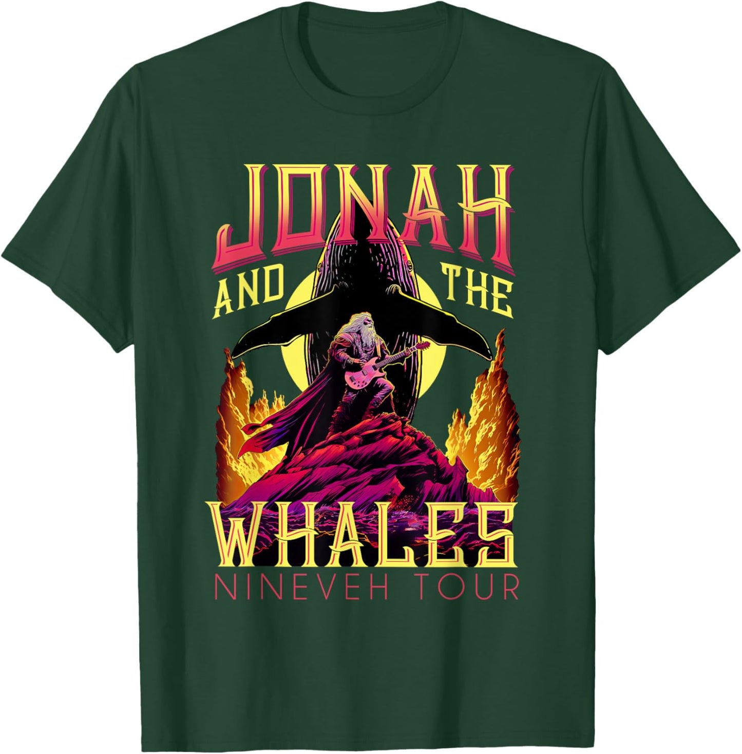 Christian Shirt Jonah and Whales Funny Vintage Rock T-Shirt - T-Shirt | Forest
