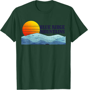 Blue Ridge Mountains Vintage Mountains USA America Souvenir T-Shirt - T-Shirt | Forest