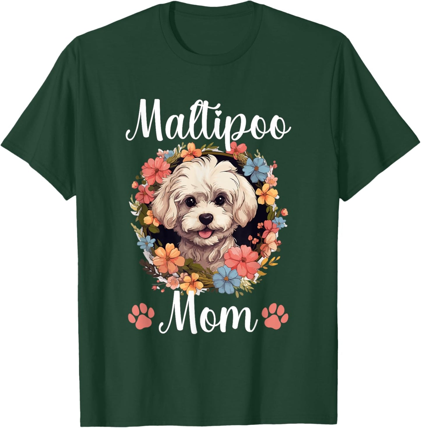 Maltipoo Dog Breed Pet Maltipoo Mom T-Shirt - T-Shirt | Forest