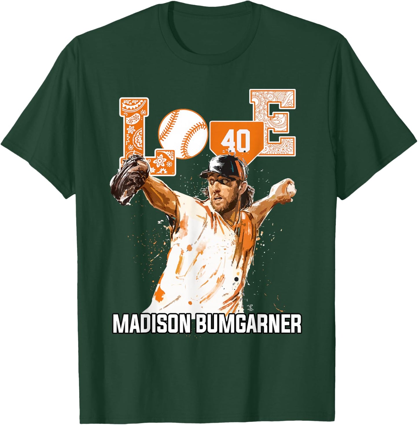 Madison Bumgarner Love Player - Apparel T-Shirt - T-Shirt | Forest