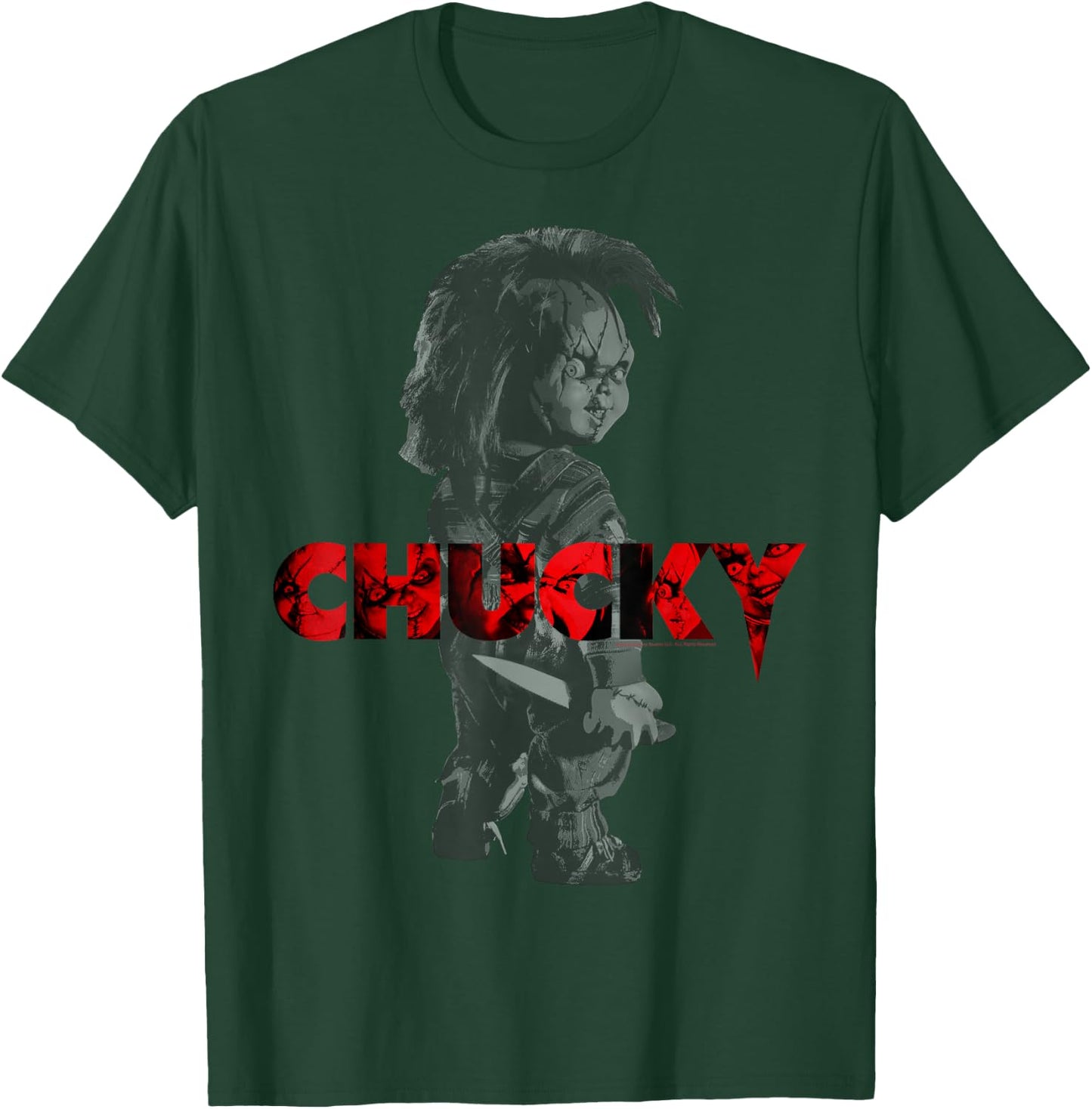 Child's Play Chucky Red Accent Logo Small T-Shirt - T-Shirt | Forest