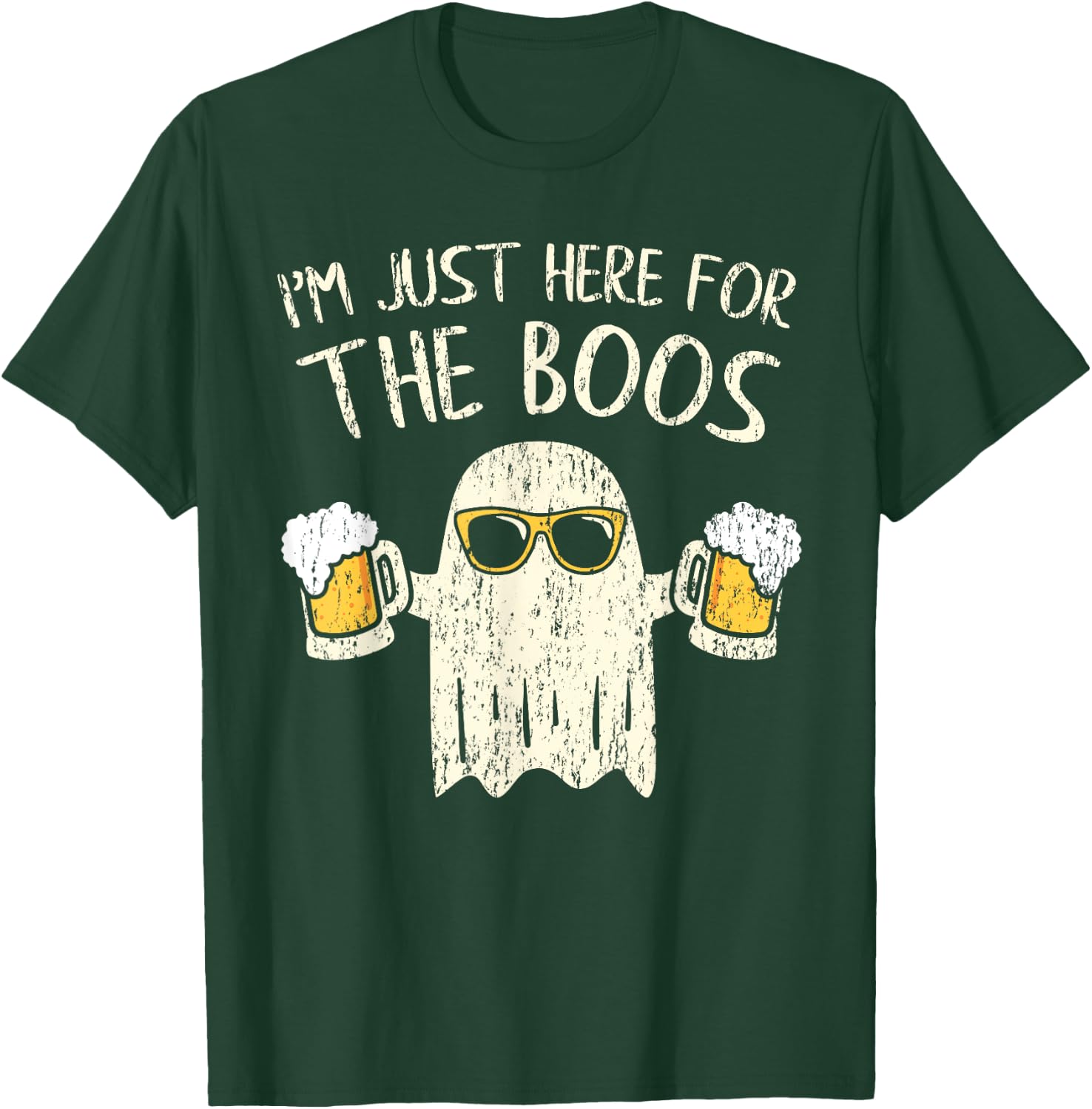 Im Just Here for the Boos Funny Gift Halloween Ghost T-Shirt - T-Shirt | Forest