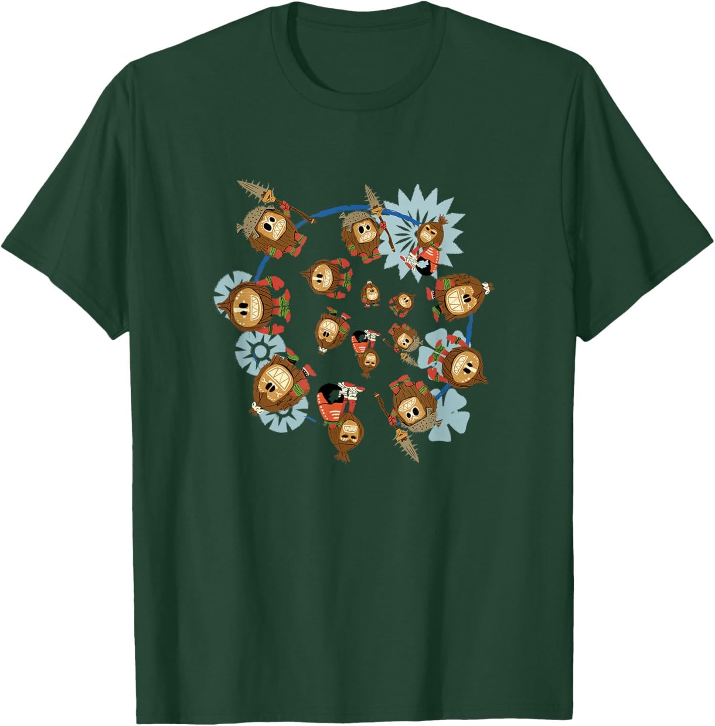Disney Moana Kakamora Pirates Tribe Swirl Big Chest Poster T-Shirt - T-Shirt | Forest