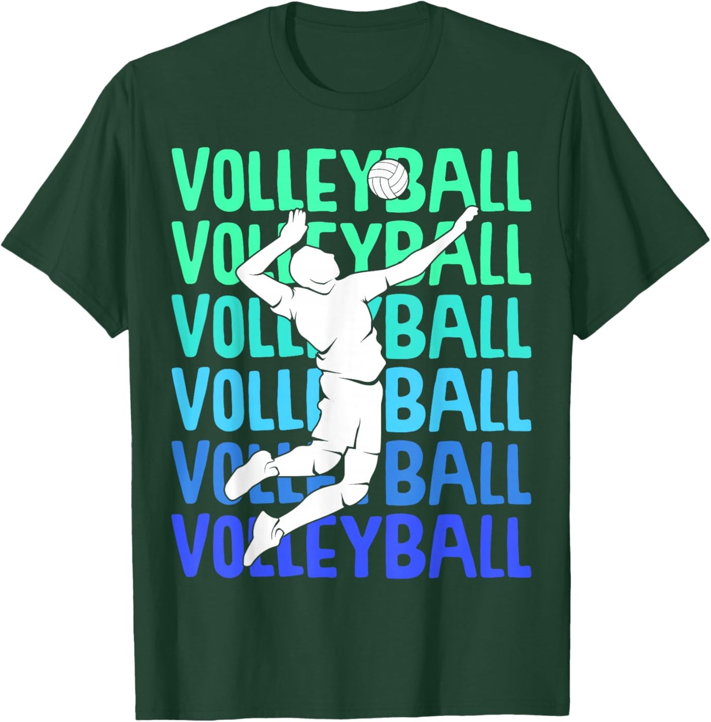 Volleyball Boys Youth Men T-Shirt - T-Shirt | Forest