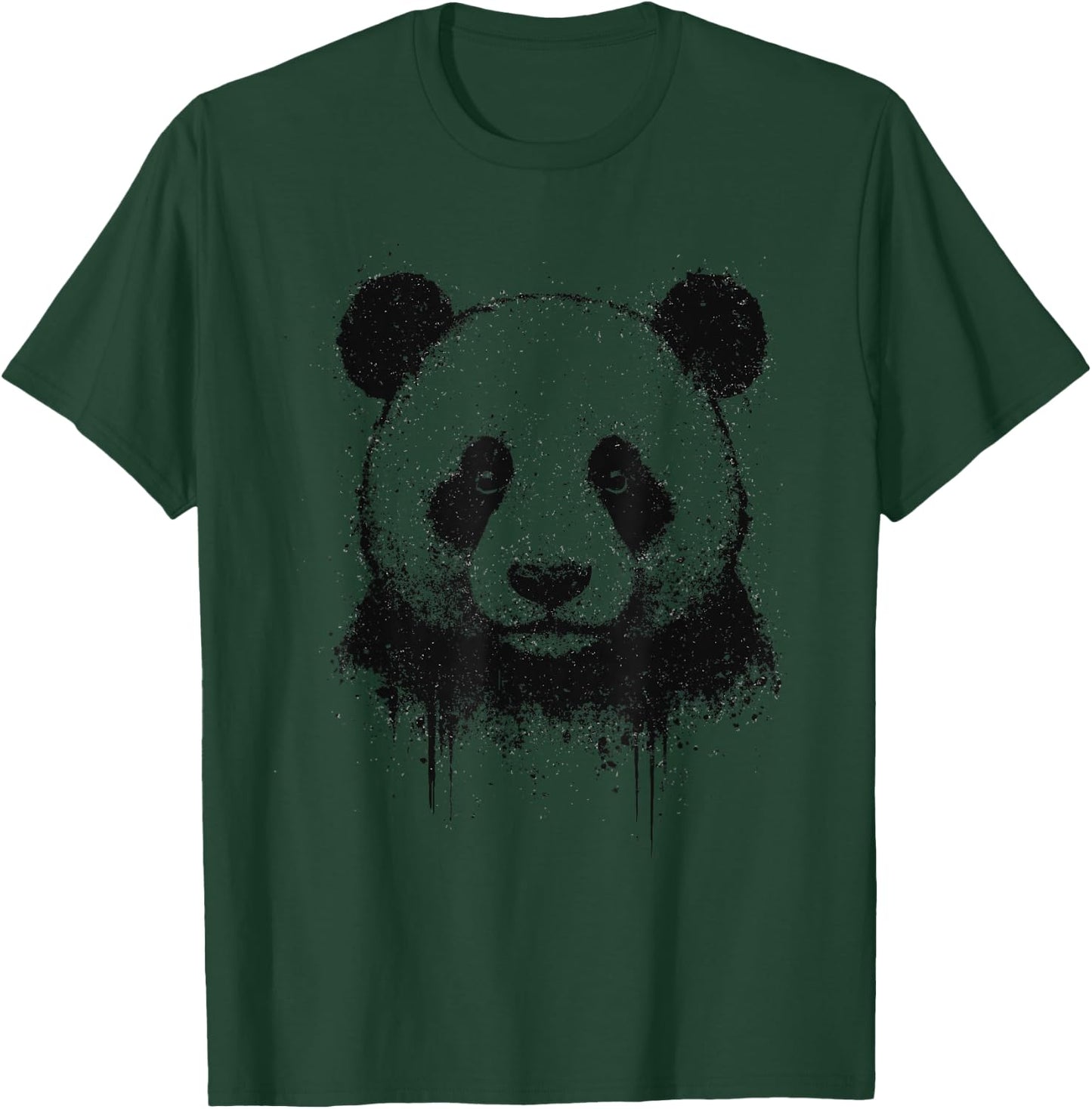 Panda Ink Art Grunge Aesthetic Edgy Arty Portrait Panda Bear T-Shirt - T-Shirt | Forest