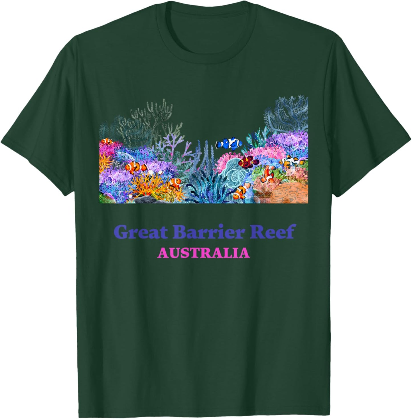 Great Barrier Reef Australia Tourist Vacation Souvenir Coral T-Shirt - T-Shirt | Forest