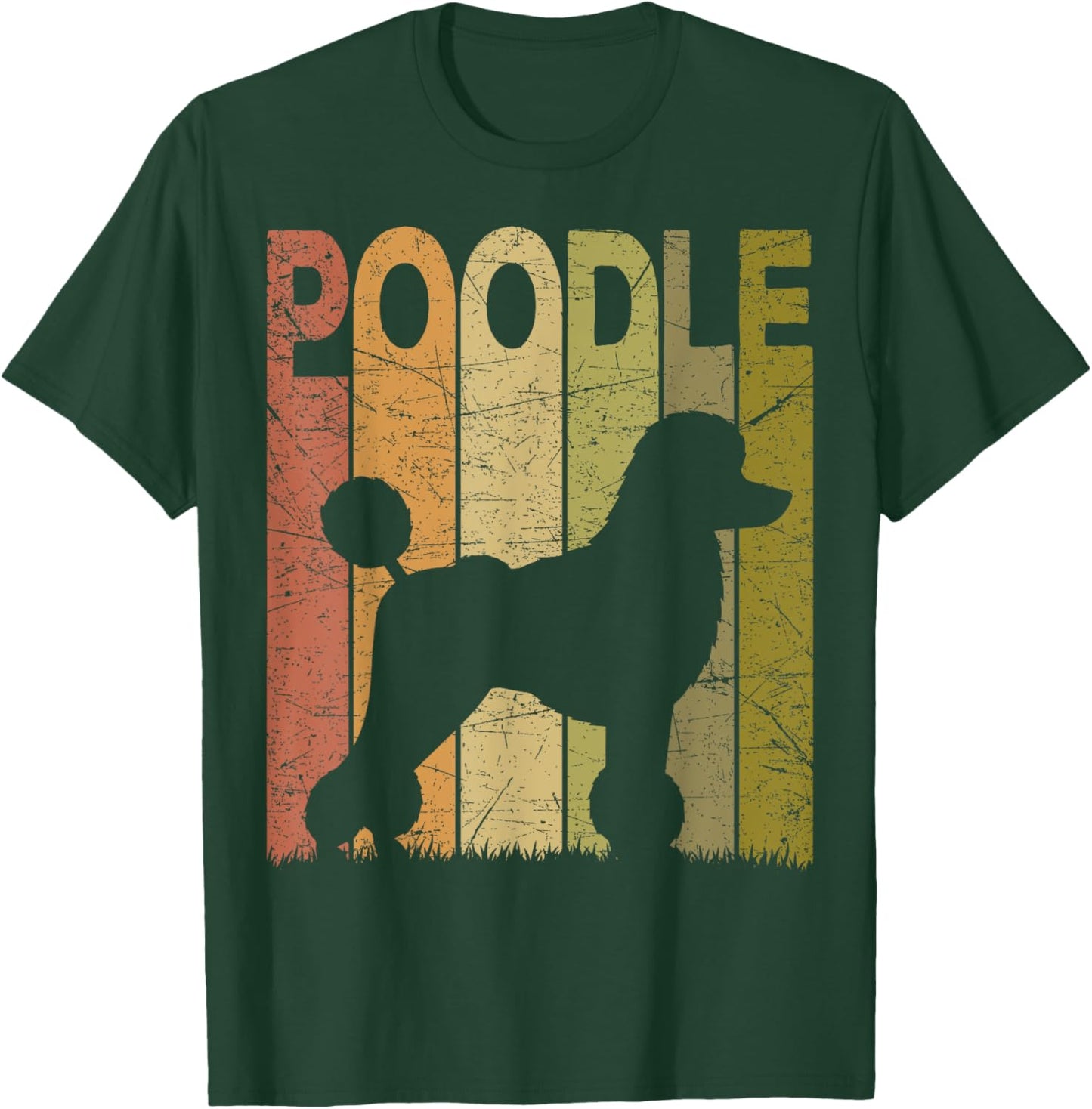 Poodle Vintage Poodle Dog Retro Poodle Caniche Lover T-Shirt - T-Shirt | Forest