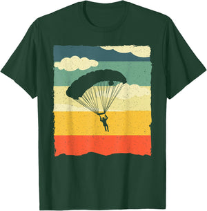 Skydiving Art Women Skydiver Paragliding Sky Diving T-Shirt - T-Shirt | Forest