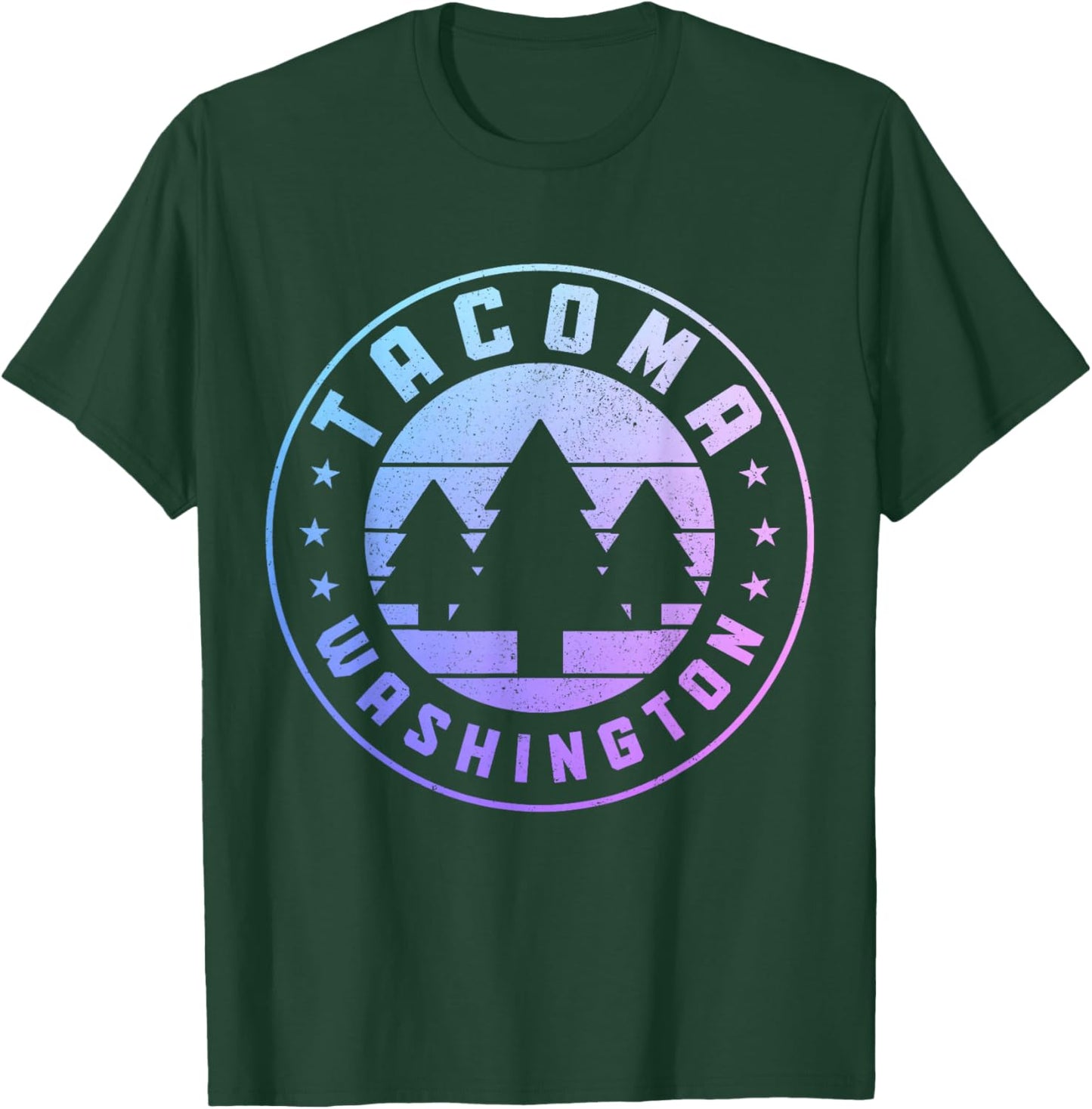 Tacoma Washington Vintage Pride T-Shirt - T-Shirt | Forest
