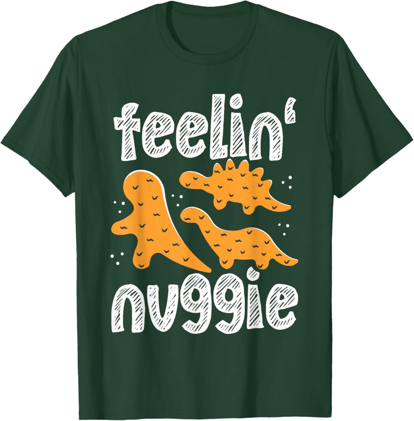 Dinosaur Chicken Nugget Lover Unique Dino Style T-Shirt - T-Shirt | Forest