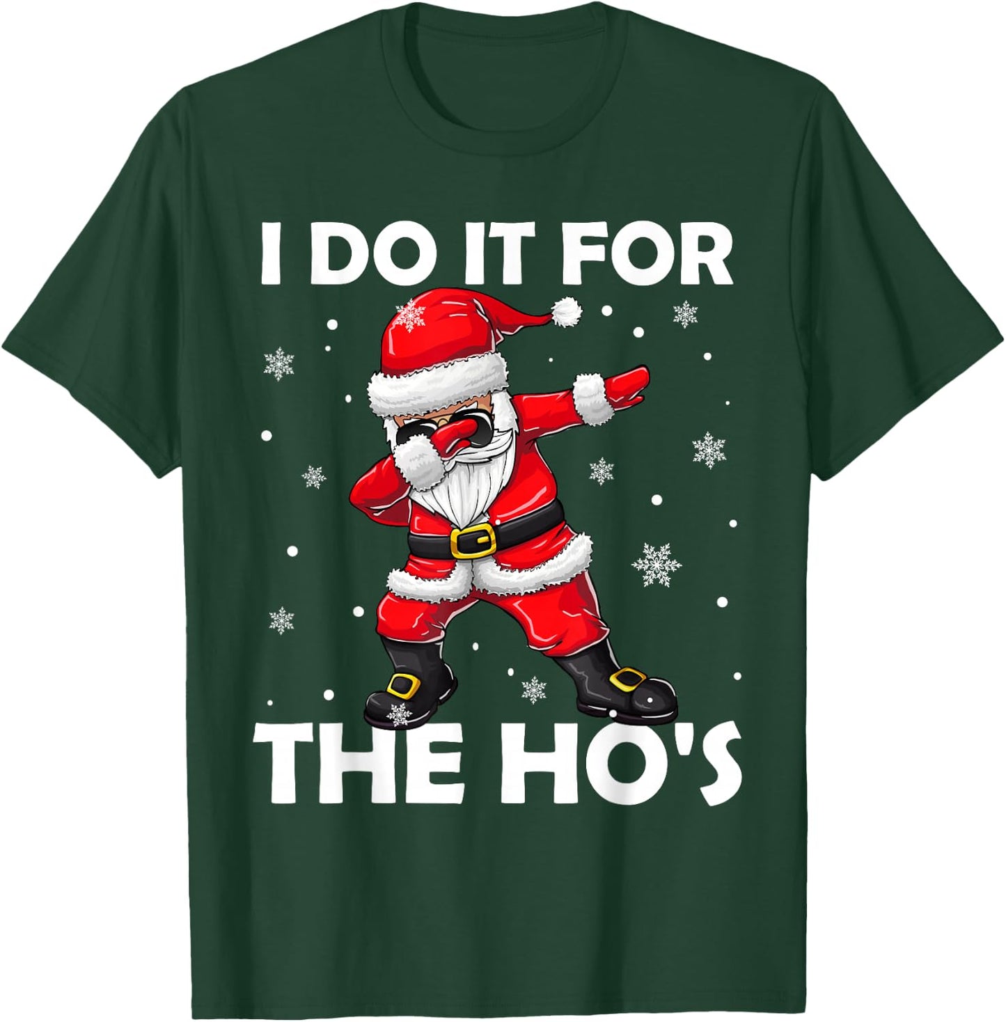 I Do It For The Hos Dabbing Santa Claus Christmas Kids Boys T-Shirt - T-Shirt | Forest