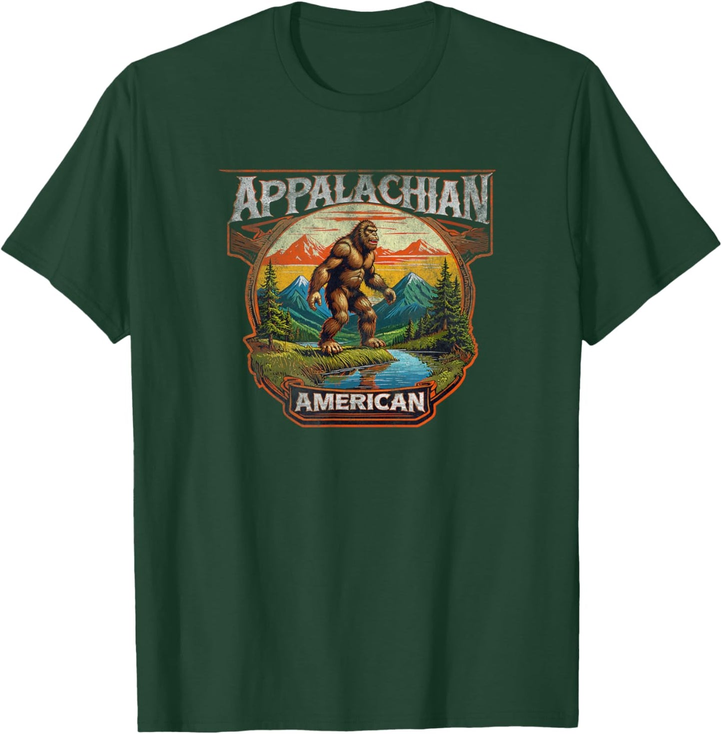 Appalachian American vintage bigfoot T-Shirt - T-Shirt | Forest