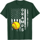Softball Gramps America Flag Men Women Vintage Christmas T-Shirt - T-Shirt | Forest