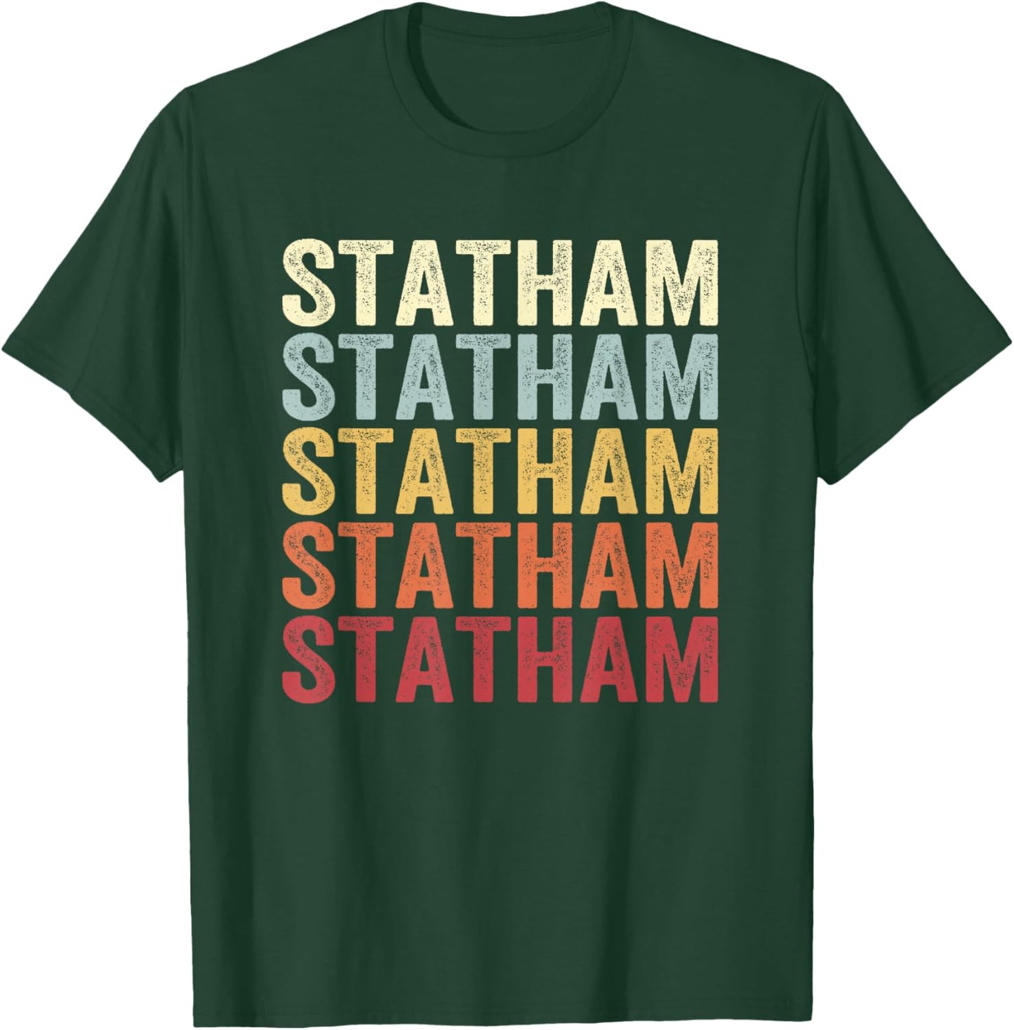 Statham Georgia Statham GA Retro Vintage Text T-Shirt - T-Shirt | Forest