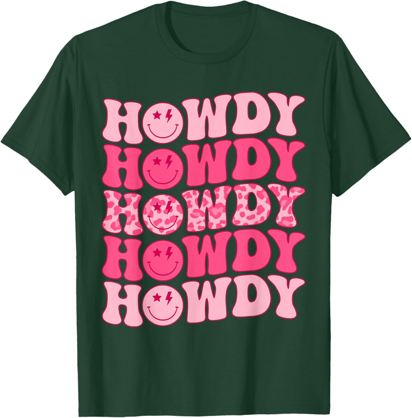 Groovy Howdy Western Girl Country Rodeo Pink Cowgirl Retro T-Shirt - T-Shirt | Forest