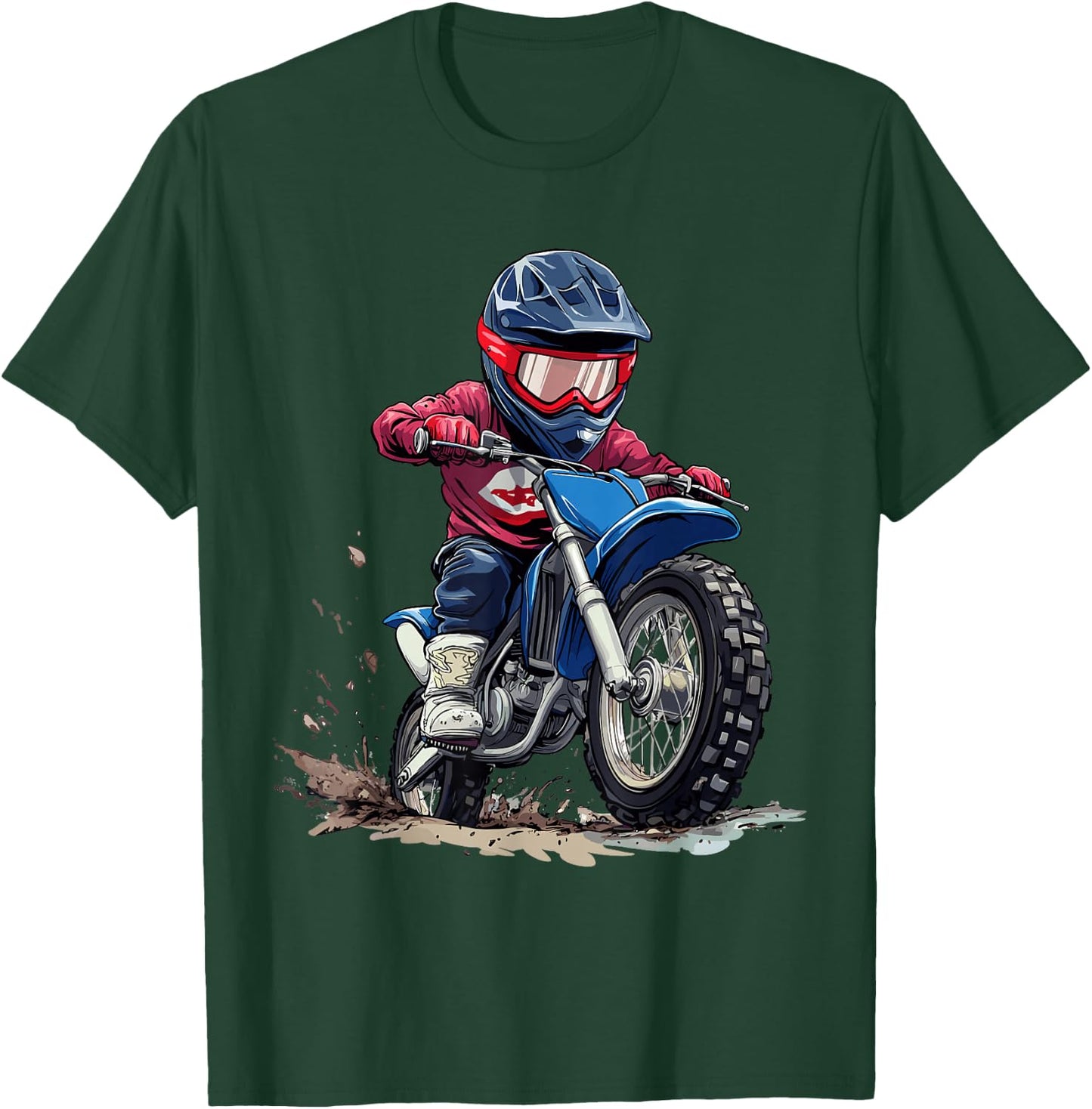 Kids Dirt Bike T-Shirt - T-Shirt | Forest