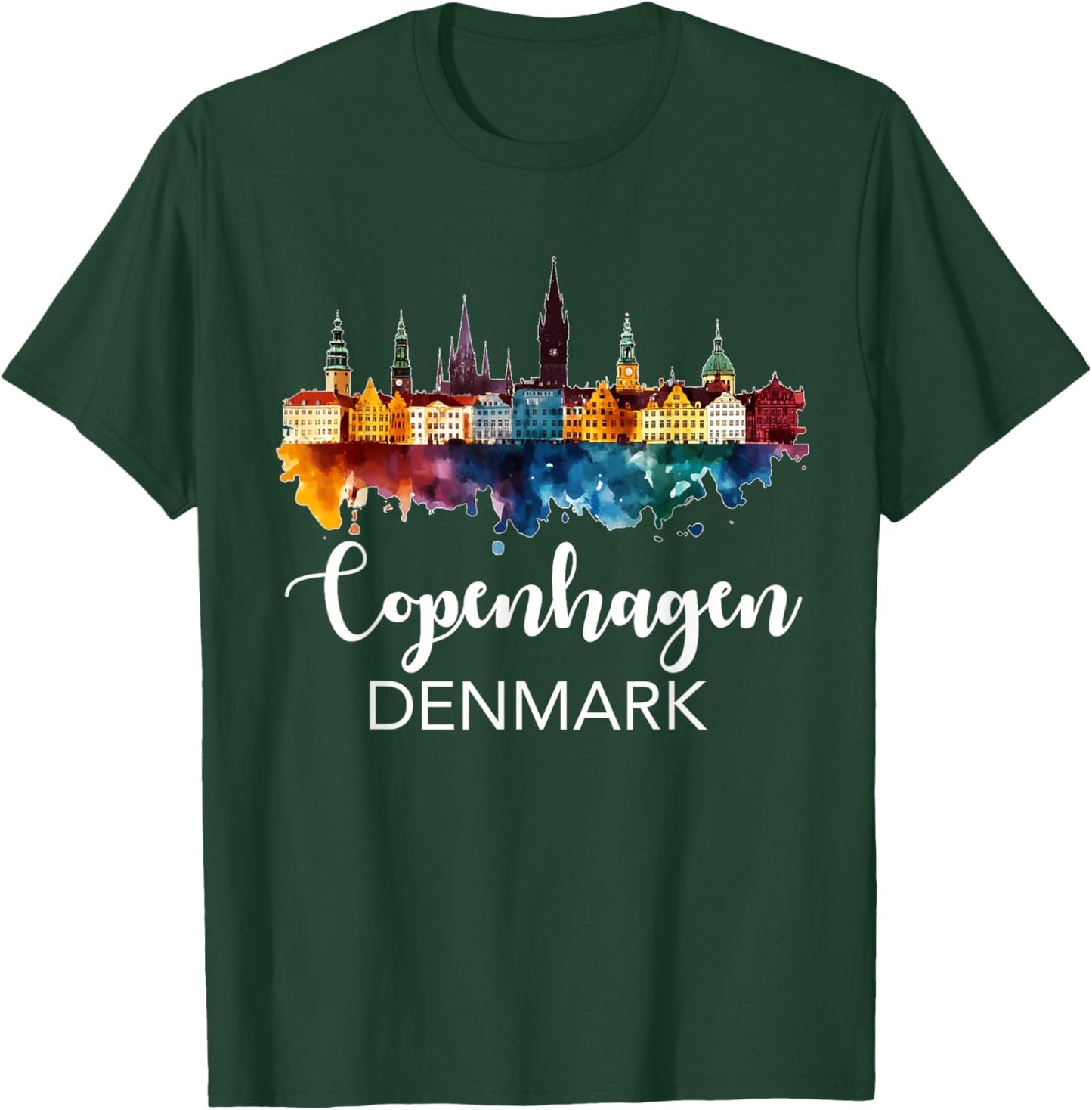 Copenhagen Souvenir Denmark Skyline Proud Danish Men Women T-Shirt - T-Shirt | Forest