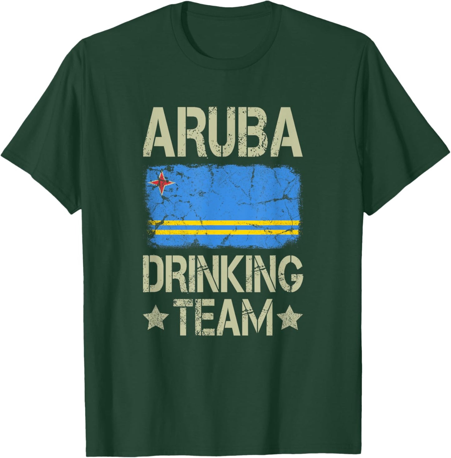 Aruba Drinking Team Aruba Flag Funny Drinking T-Shirt - T-Shirt | Forest