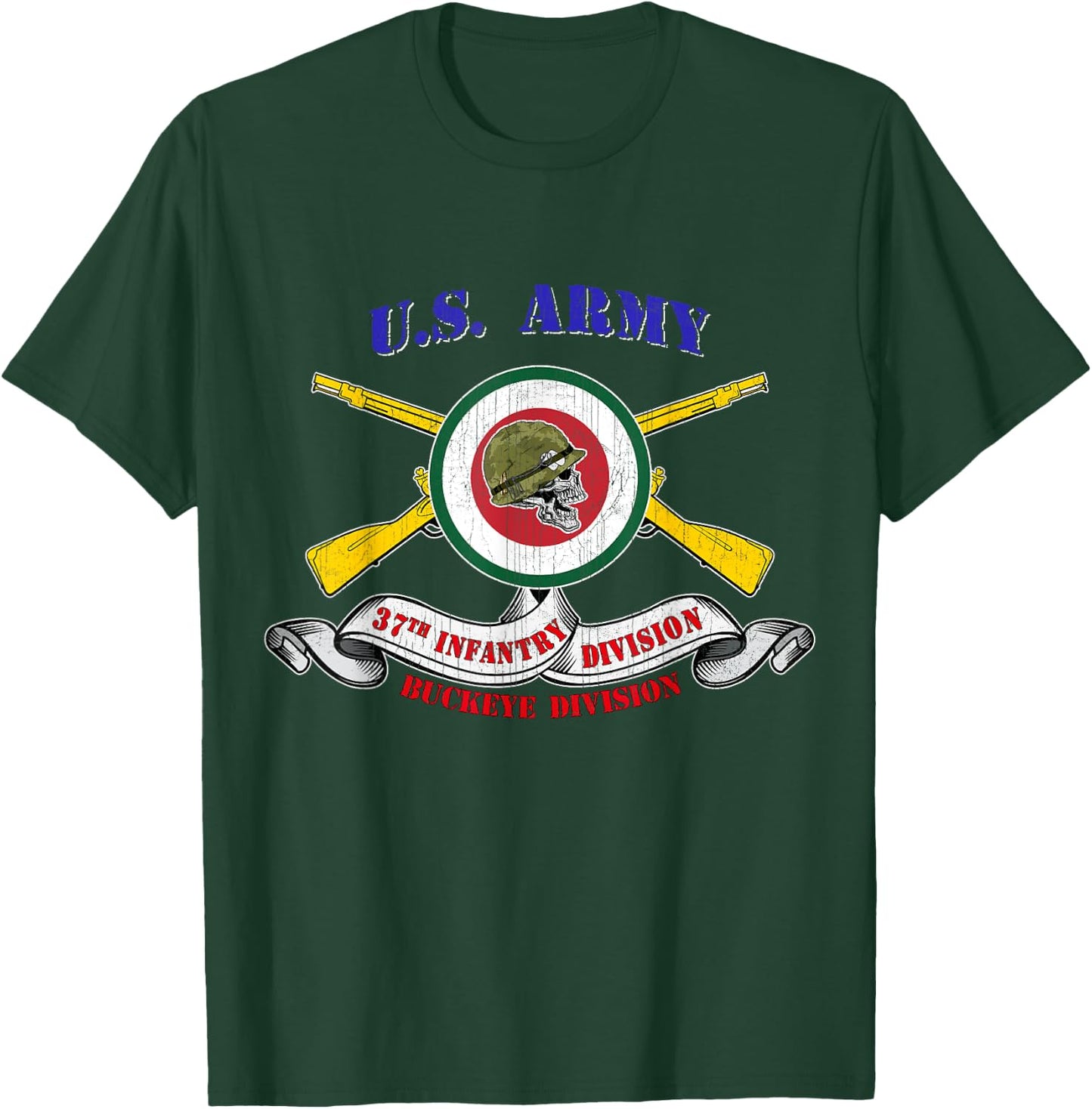 37th Infantry Division 37th ID Veteran Buckeye Division T-Shirt - T-Shirt | Forest