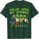 Chillin With My Zombies Funny Halloween Kids Boys Gift T-Shirt - T-Shirt | Forest