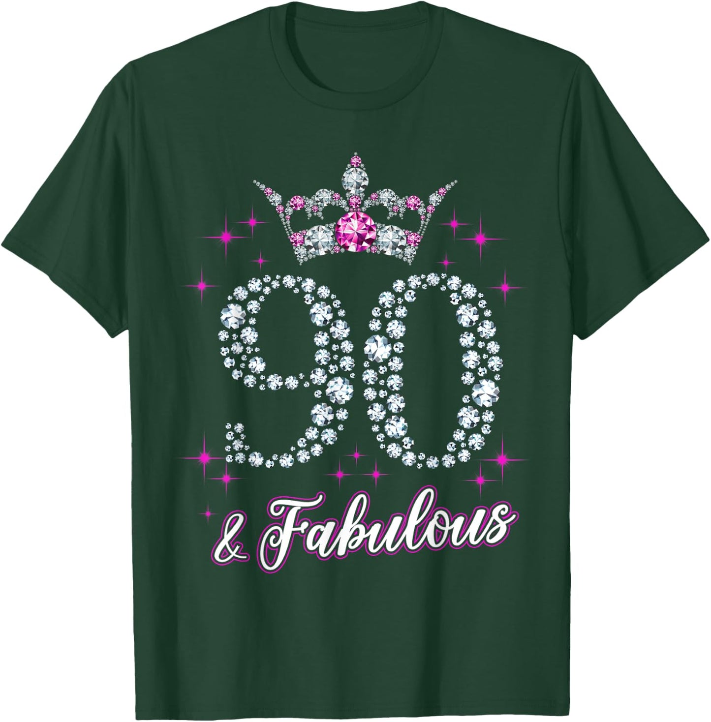 90 And Fabulous 1929 90Th Birthday Gift T-Shirt - T-Shirt | Forest