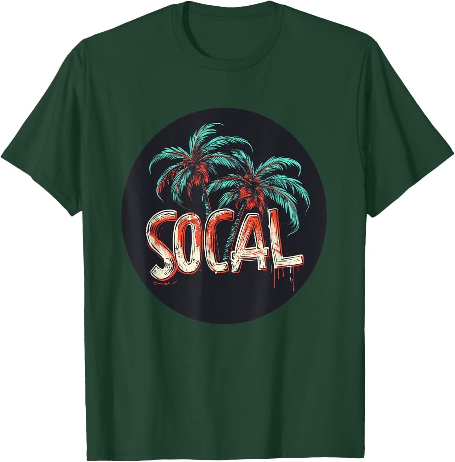 Pal Trees Vacation in Southern California for SoCal Lovers T-Shirt - T-Shirt | Forest