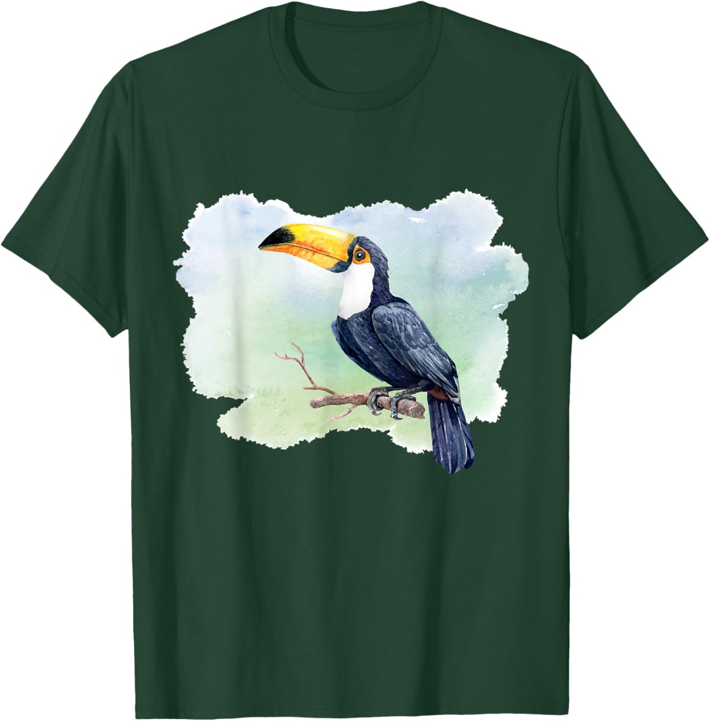 Toucan Watercolor T-Shirt - T-Shirt | Forest