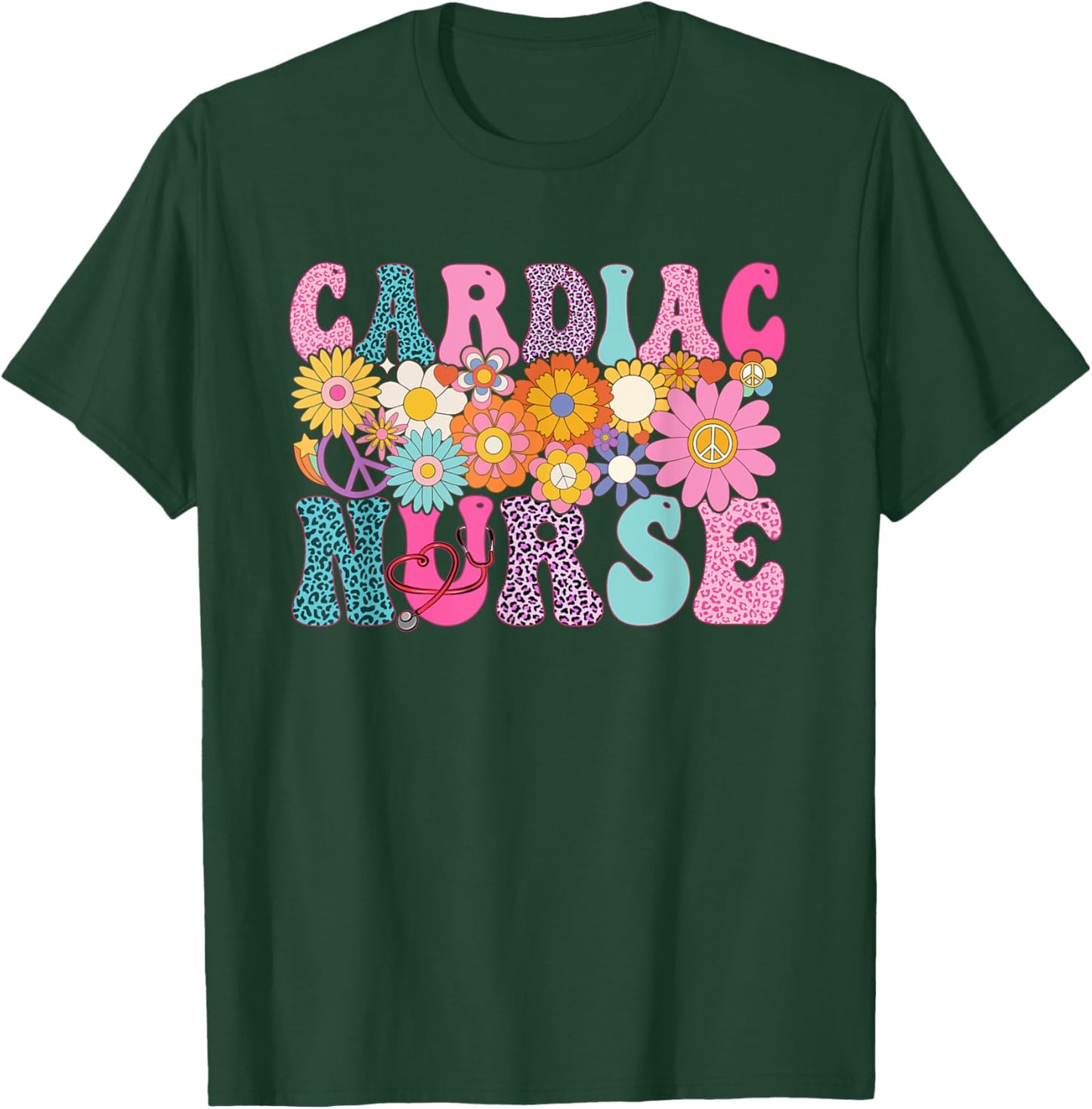Cardiac Nurse Week Groovy Appreciation Day T-Shirt - T-Shirt | Forest