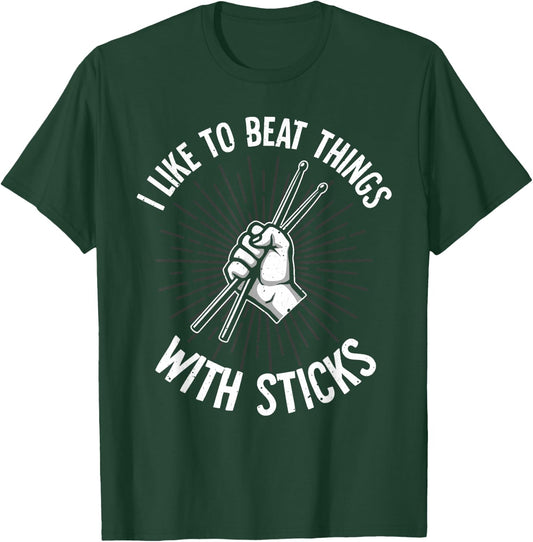Funny Drumming Art Women Drumline Drum Set Drummer T-Shirt - T-Shirt | Forest