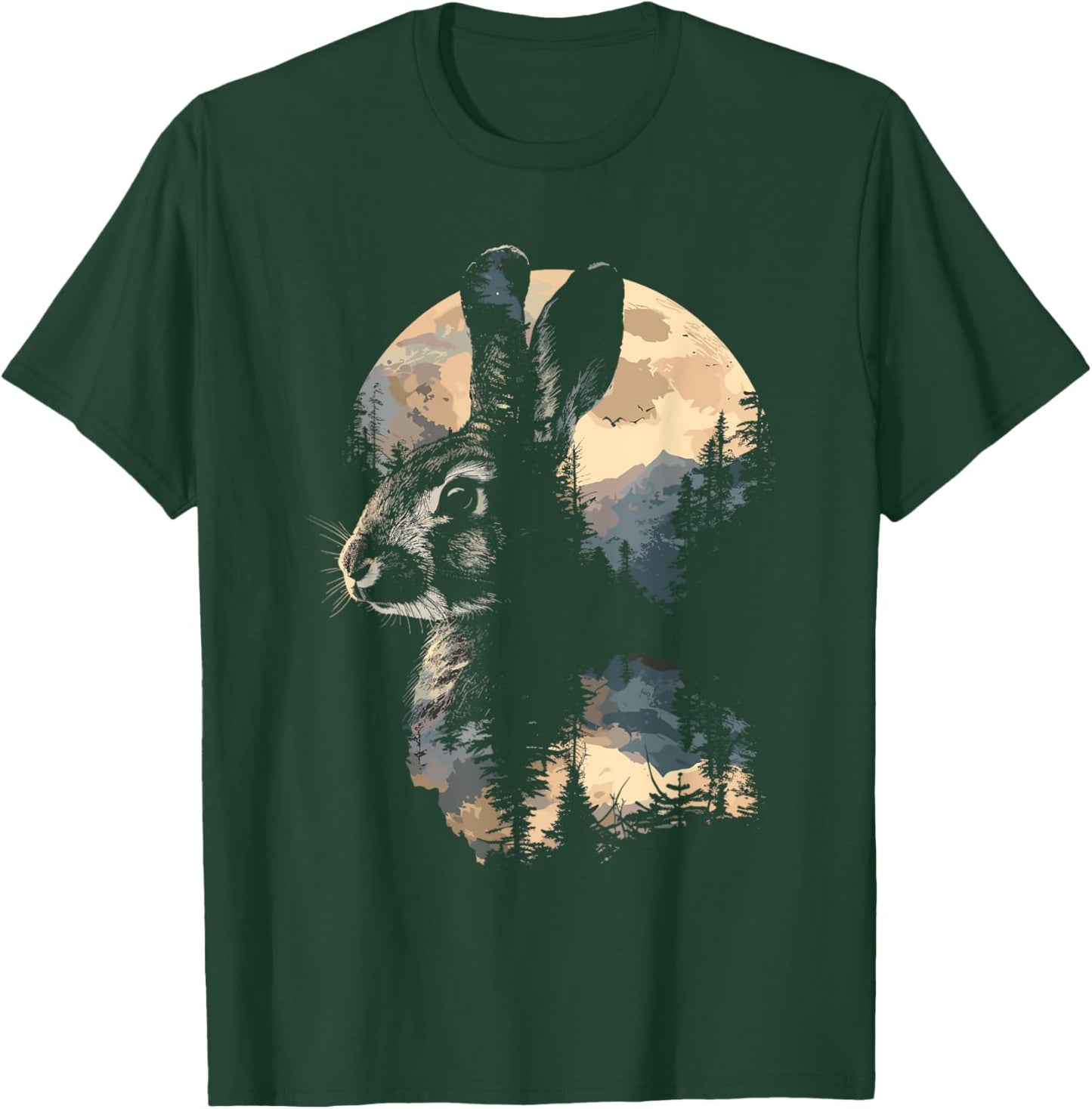 Rabbit Mountain Landscape Nature Wildlife T-Shirt - T-Shirt | Forest