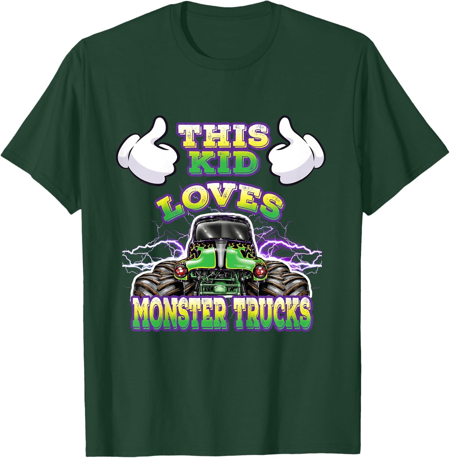 Kids Monster Truck Toddlers and Kids T-Shirt - T-Shirt | Forest