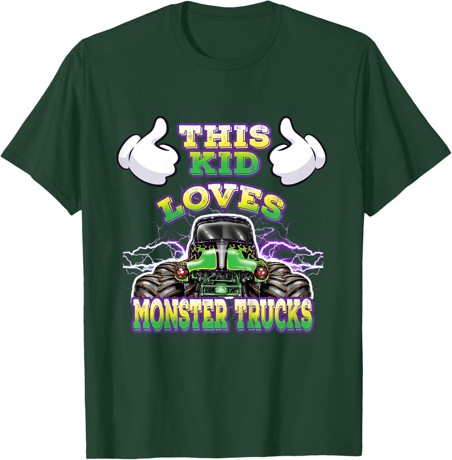 Kids Monster Truck Toddlers and Kids T-Shirt - T-Shirt | Forest