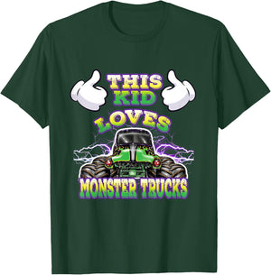 Kids Monster Truck Toddlers and Kids T-Shirt - T-Shirt | Forest