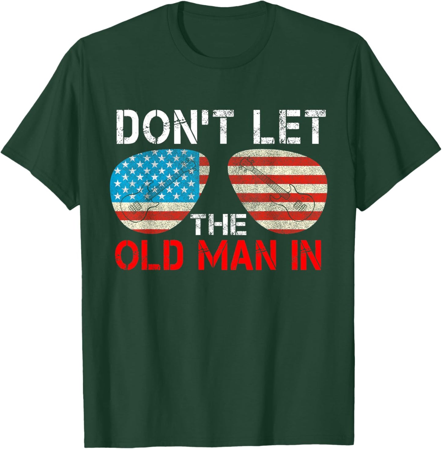 Retro Don't let the old man in Vintage American flag T-Shirt - T-Shirt | Forest