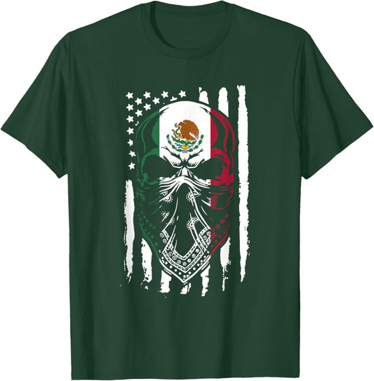 Mexico Vintage Mexican Flag Pride Hat Jersey T-Shirt - T-Shirt | Forest